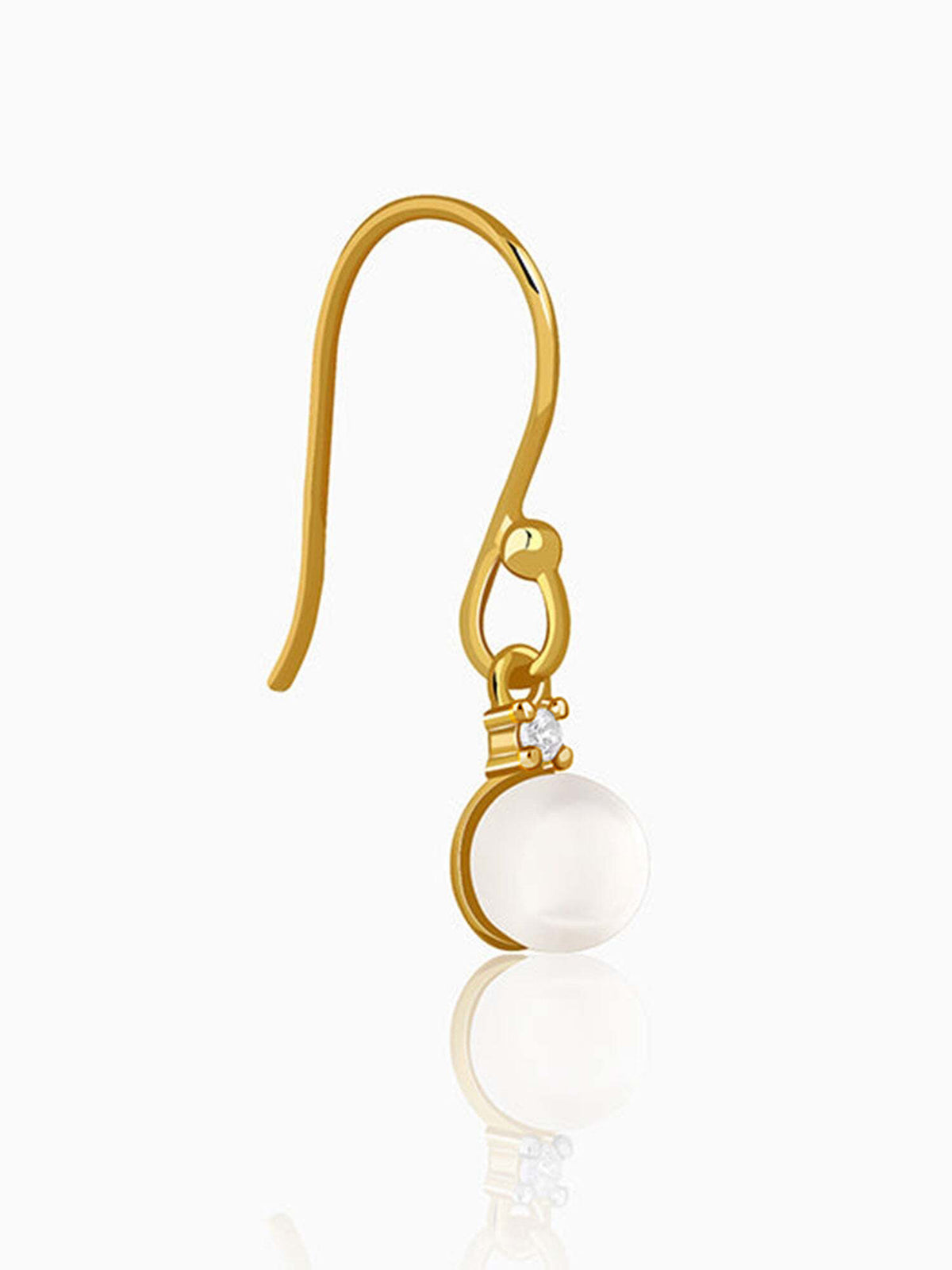Golden Eva Pearl Drop Earrings