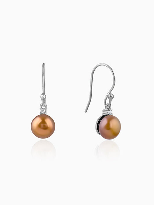 Silver Rachel Pearl Drop Earrings