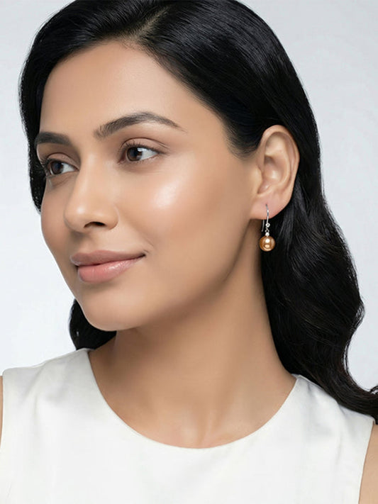 Silver Rachel Pearl Drop Earrings