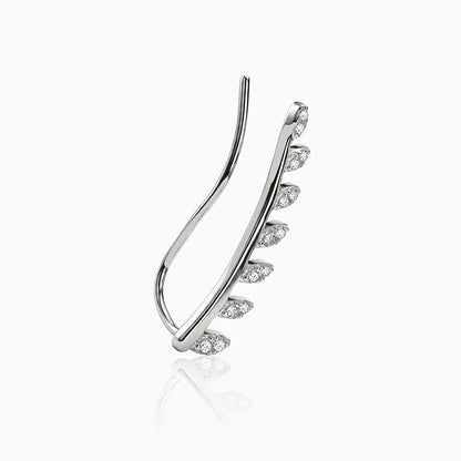 Silver Soft Vine Climber Earrings