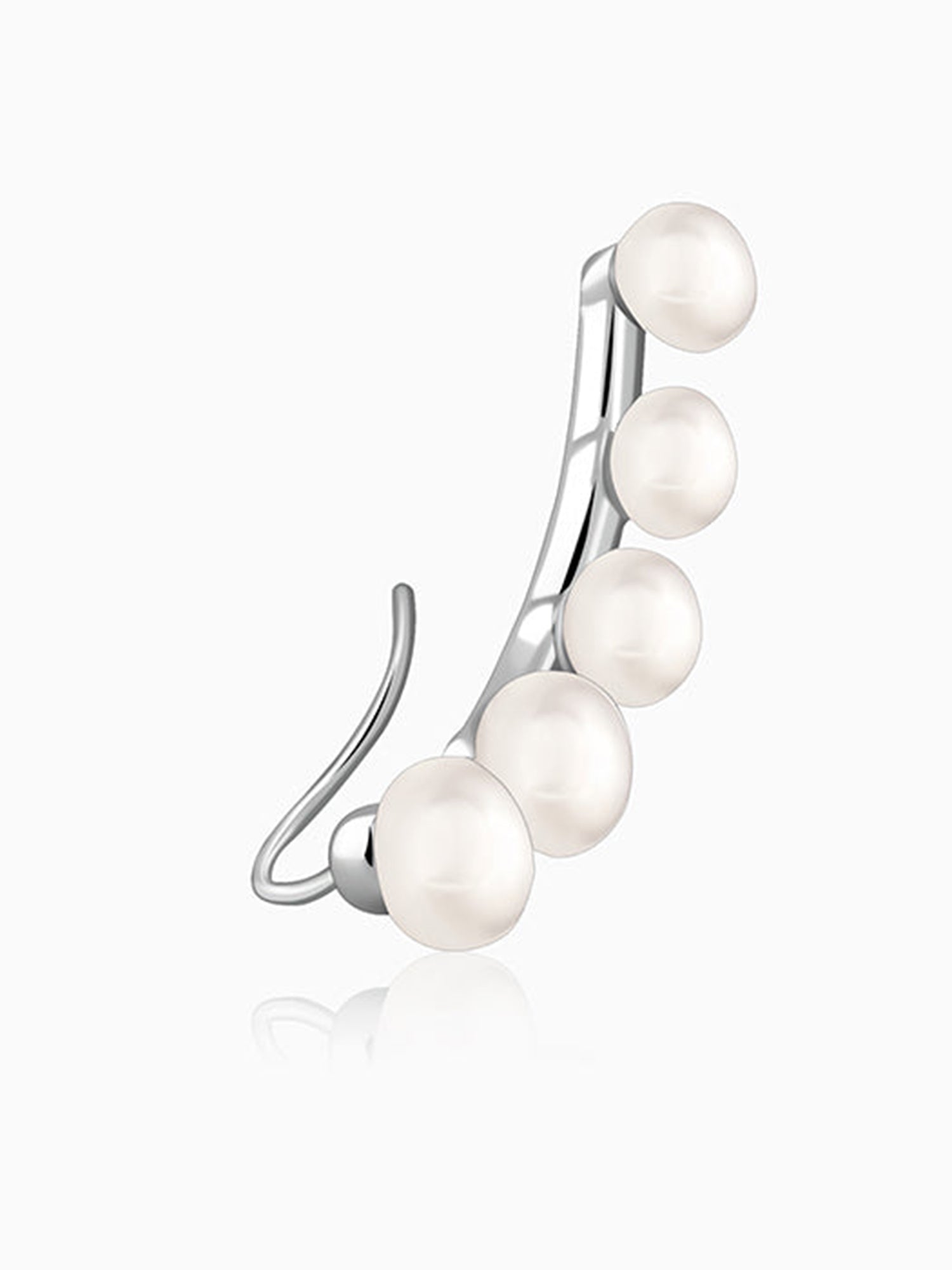 Silver Susan Pearl Climber Earrings