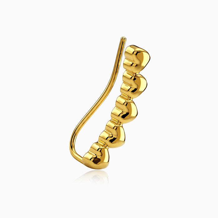 Golden Warm Pulse Climber Earrings