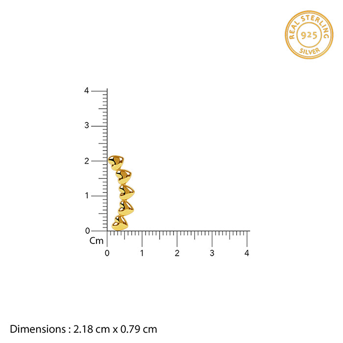 Golden Warm Pulse Climber Earrings