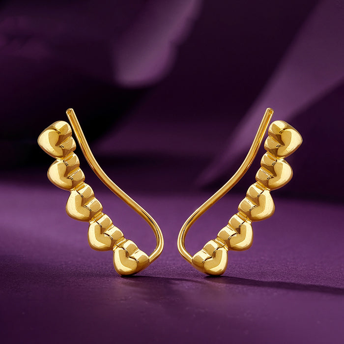 Golden Warm Pulse Climber Earrings