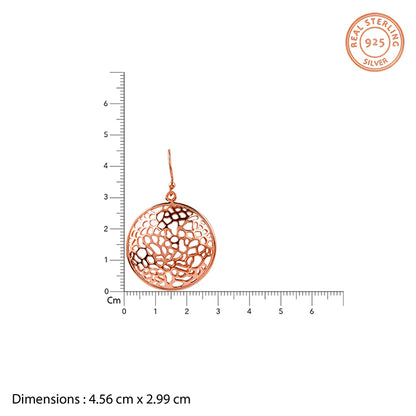 Rose Gold Cellular Filigree Earrings