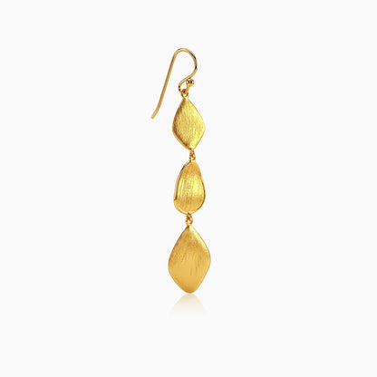 Golden Brushed Dangler Earrings