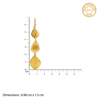 Golden Brushed Dangler Earrings
