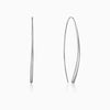 Silver Parabola Hoop Earrings