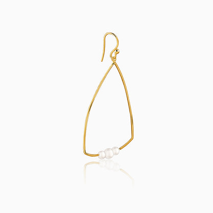 Golden Carole Pearl Dangler Earrings