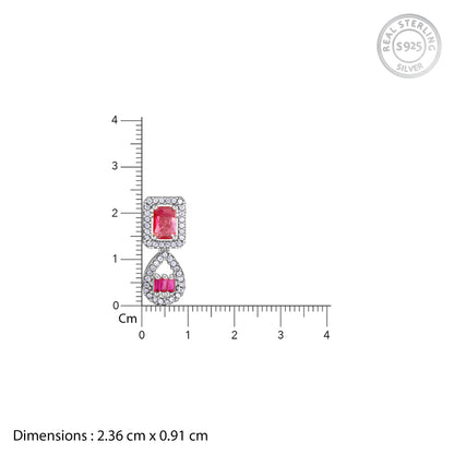 Silver Bathinda Pink Earrings