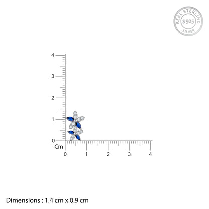 Silver Marwar Blue Earrings