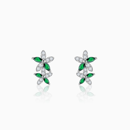 Silver Marwar Green Earrings
