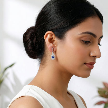 Silver Valois Ocean Earrings