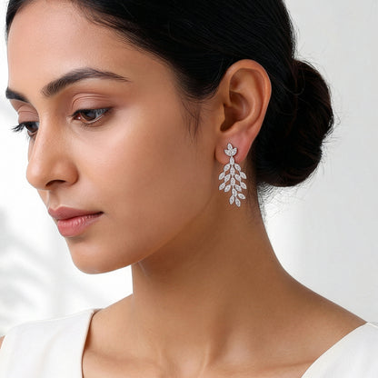 Silver Bikaner Crest Earrings