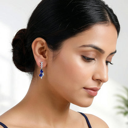 Silver Udaipur Azure Earrings