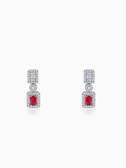 Silver Lancaster Crest Earrings