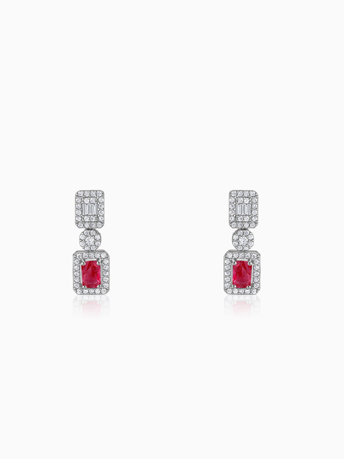 Silver Lancaster Crest Earrings