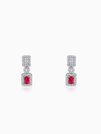 Silver Lancaster Crest Earrings