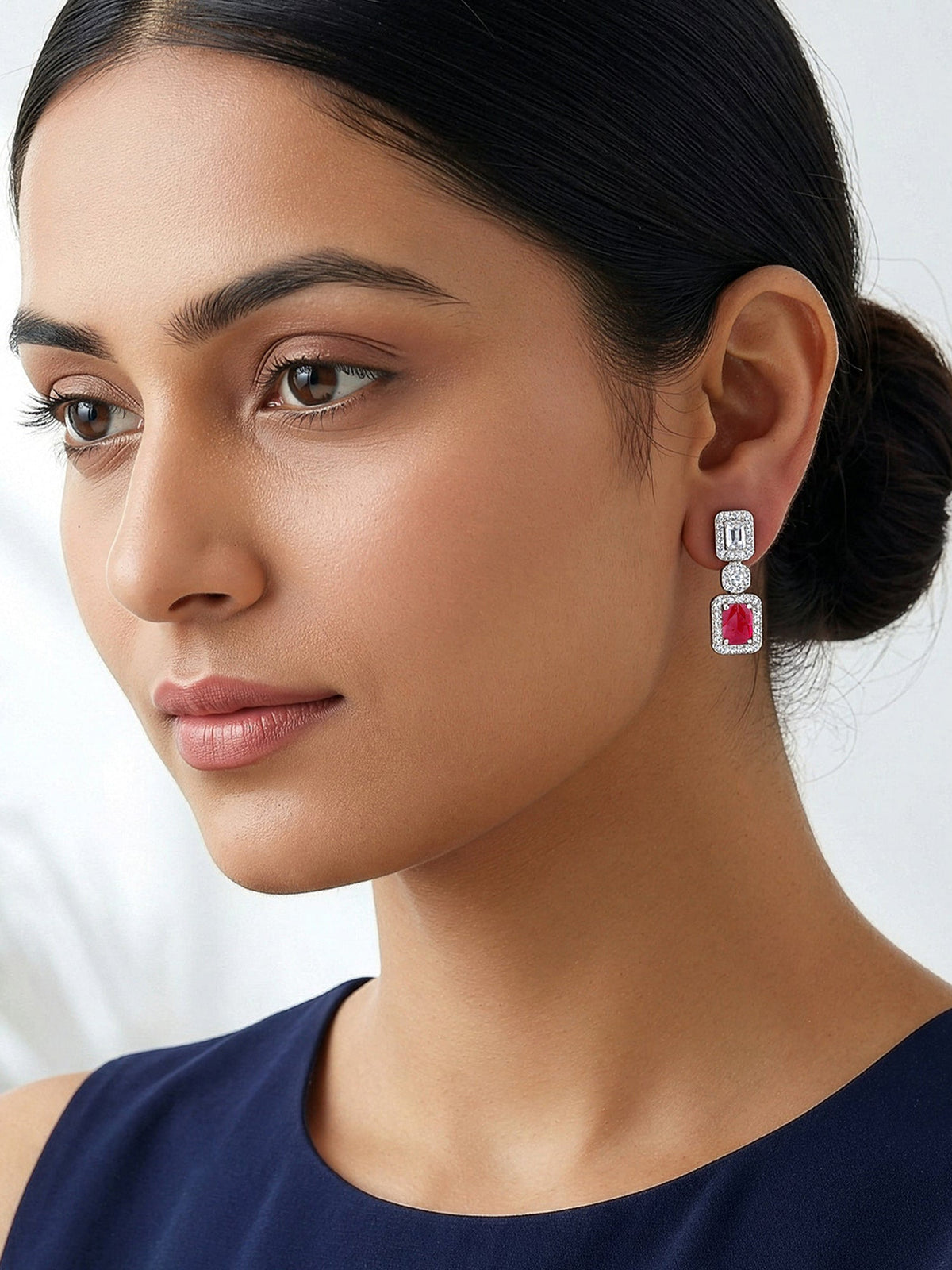 Silver Lancaster Crest Earrings