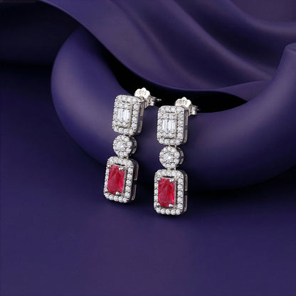 Silver Lancaster Crest Earrings