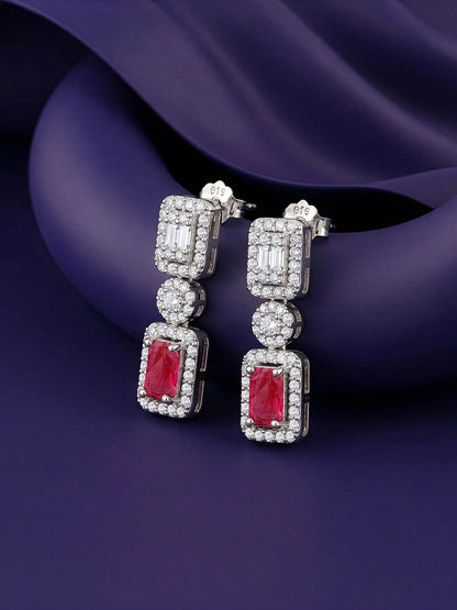 Silver Lancaster Crest Earrings