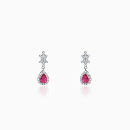 Silver Verona Scarlet Earrings