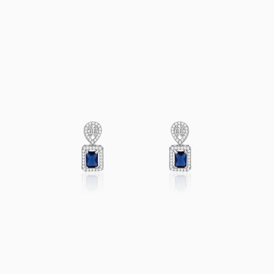 Silver Genovia Blue Earrings
