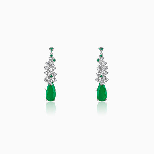 Silver Sienna Royal Green Earrings