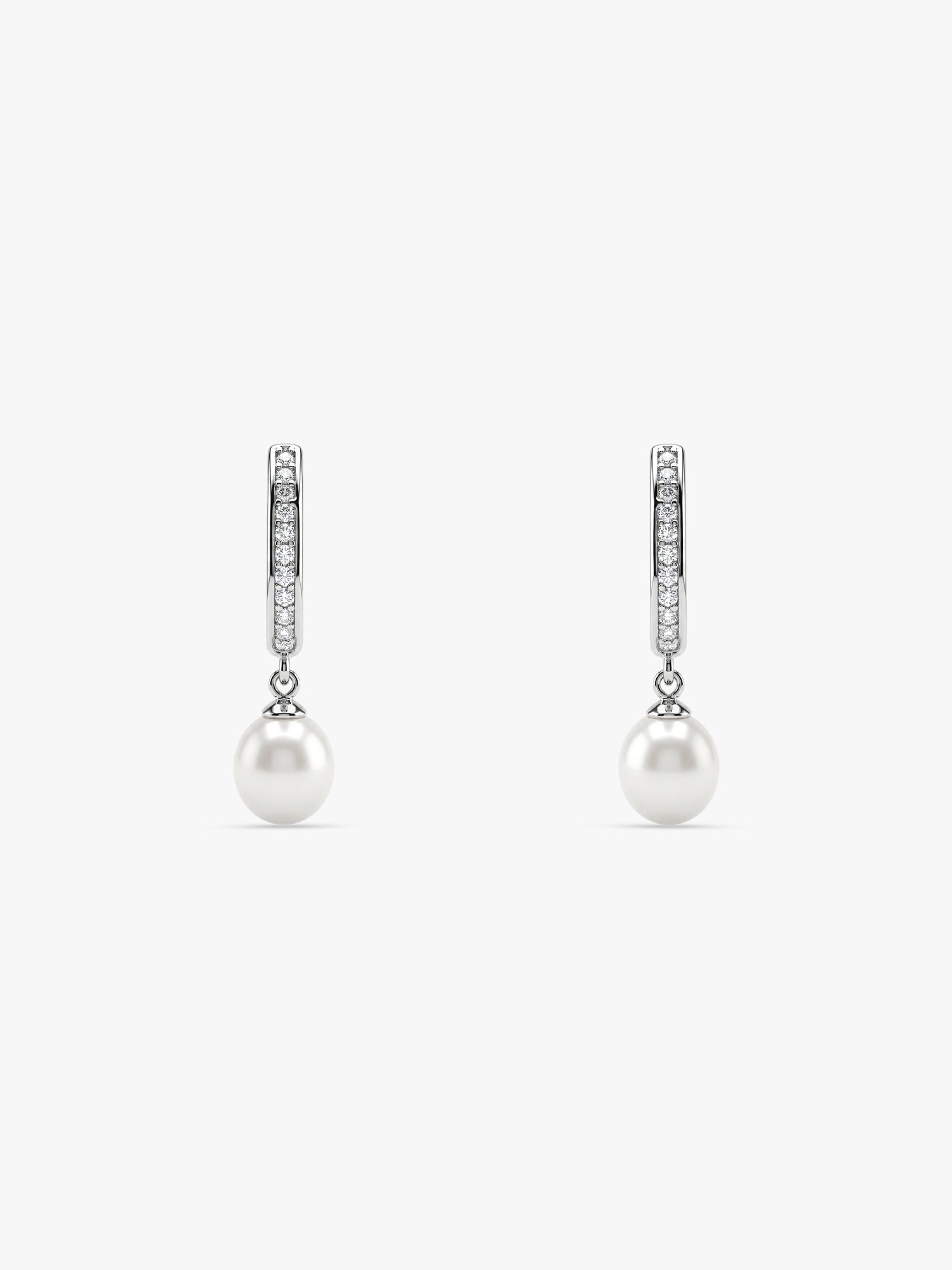 Silver Pearl Drop Earrings