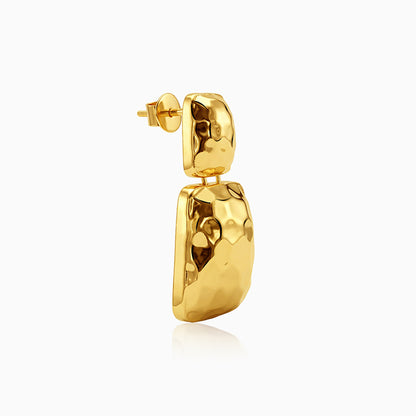 Golden Luxe Hammered Earrings