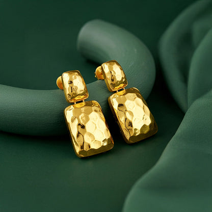 Golden Luxe Hammered Earrings