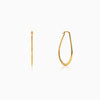 Golden Quiet Curve Hoop Earrings
