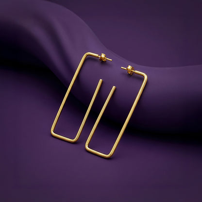 Golden Frame Glow Earrings
