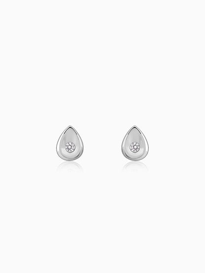 Silver Small Tear Drop Earrings