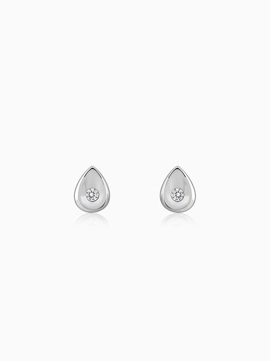 Silver Small Tear Drop Earrings