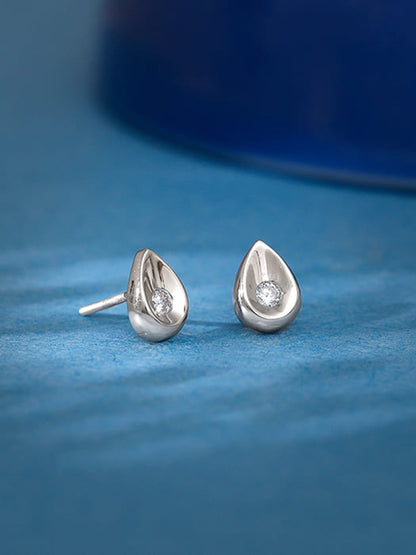 Silver Small Tear Drop Earrings
