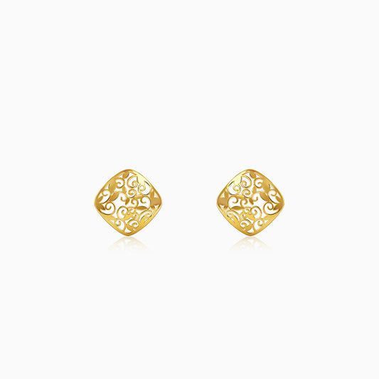 Golden Modern Relic Earrings