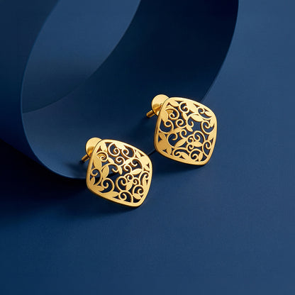 Golden Modern Relic Earrings