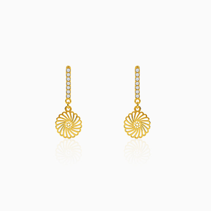 Golden Radiant Trace Earrings