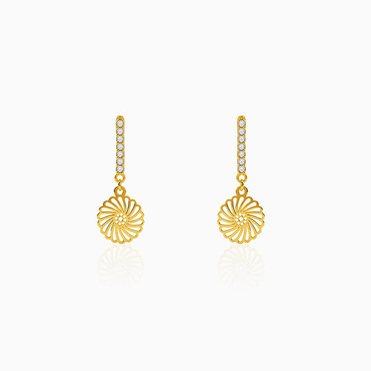 Golden Radiant Trace Earrings