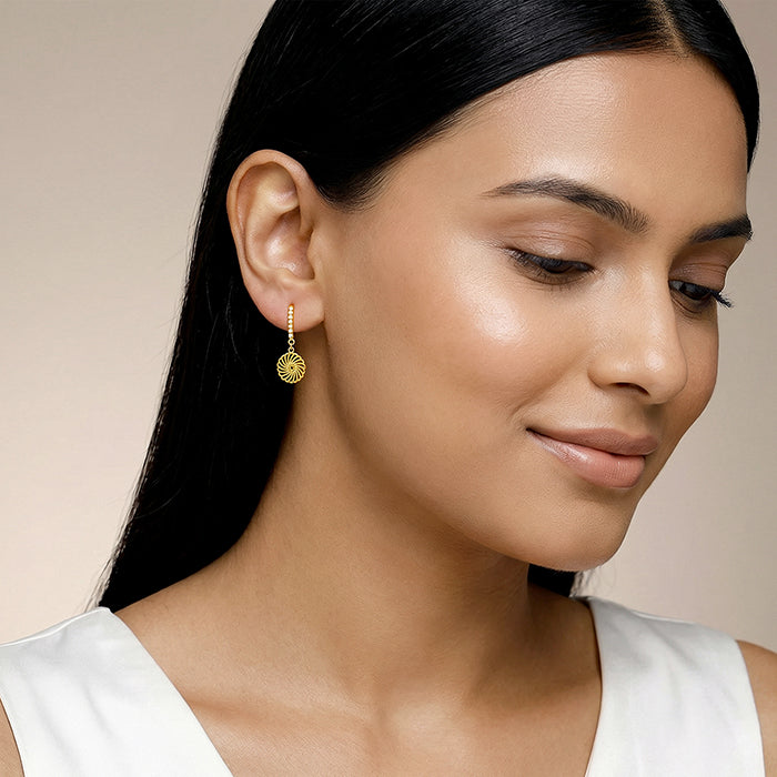 Golden Radiant Trace Earrings