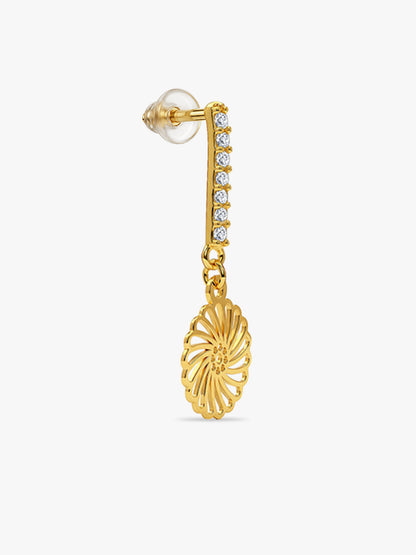 Golden Radiant Trace Earrings