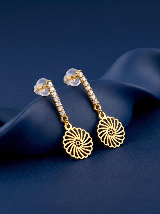 Golden Radiant Trace Earrings
