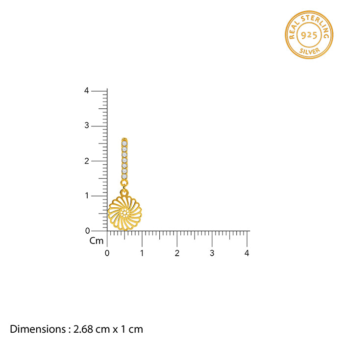 Golden Radiant Trace Earrings
