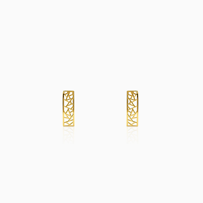 Golden Silk Circuit Earrings