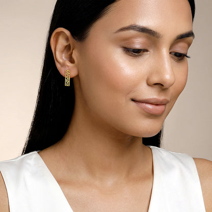 Golden Silk Circuit Earrings