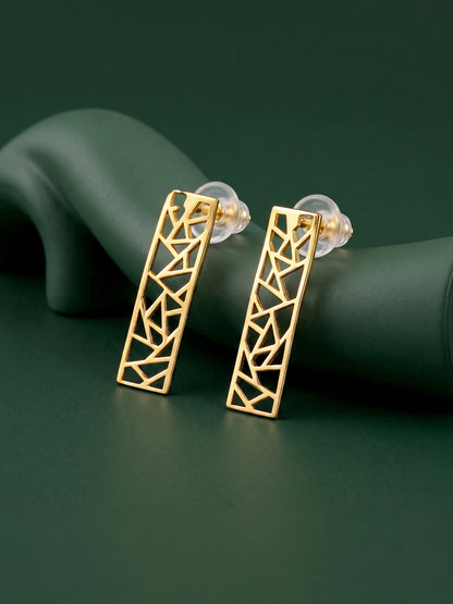 Golden Silk Circuit Earrings