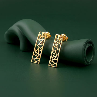 Golden Silk Circuit Earrings