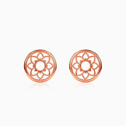 Rose Gold Sunpetal Filigree Earrings