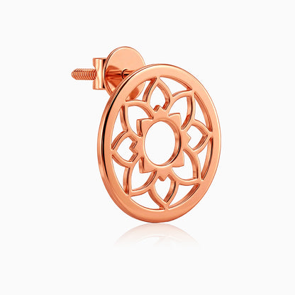 Rose Gold Sunpetal Filigree Earrings